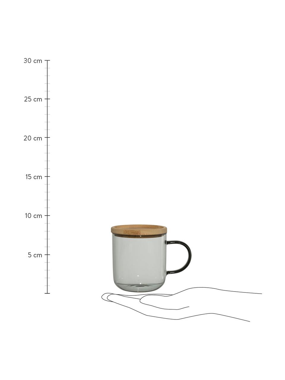 Tasse à thé avec sous-tasse/couvercle Dilacia, 3 pièces, Multicolore, Ø 8 x haut. 9 cm, 250 ml
