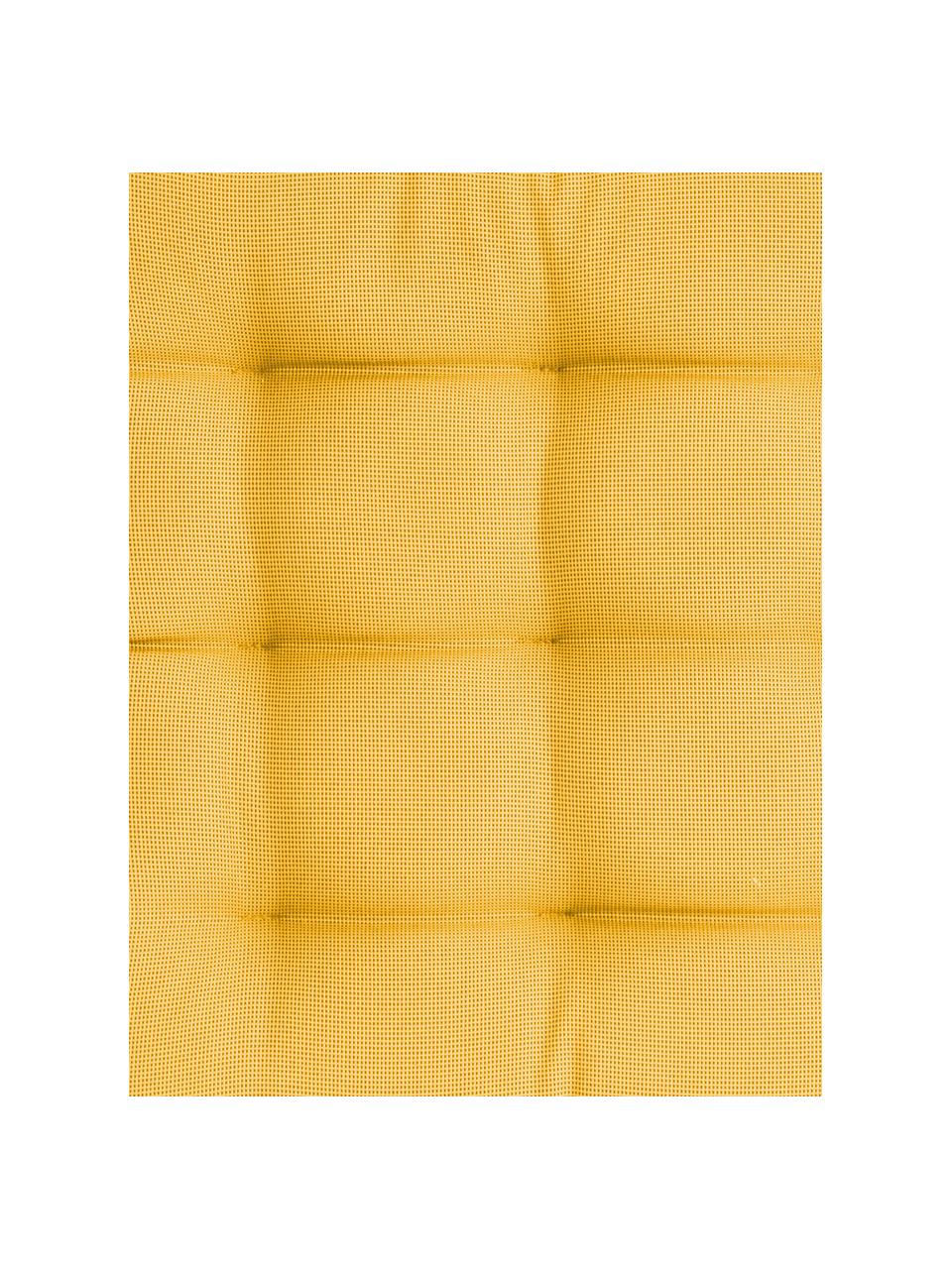 Coussin de chaise extérieur bicolore tissé St. Maxime, Jaune, noir, larg. 38 x long. 38 cm