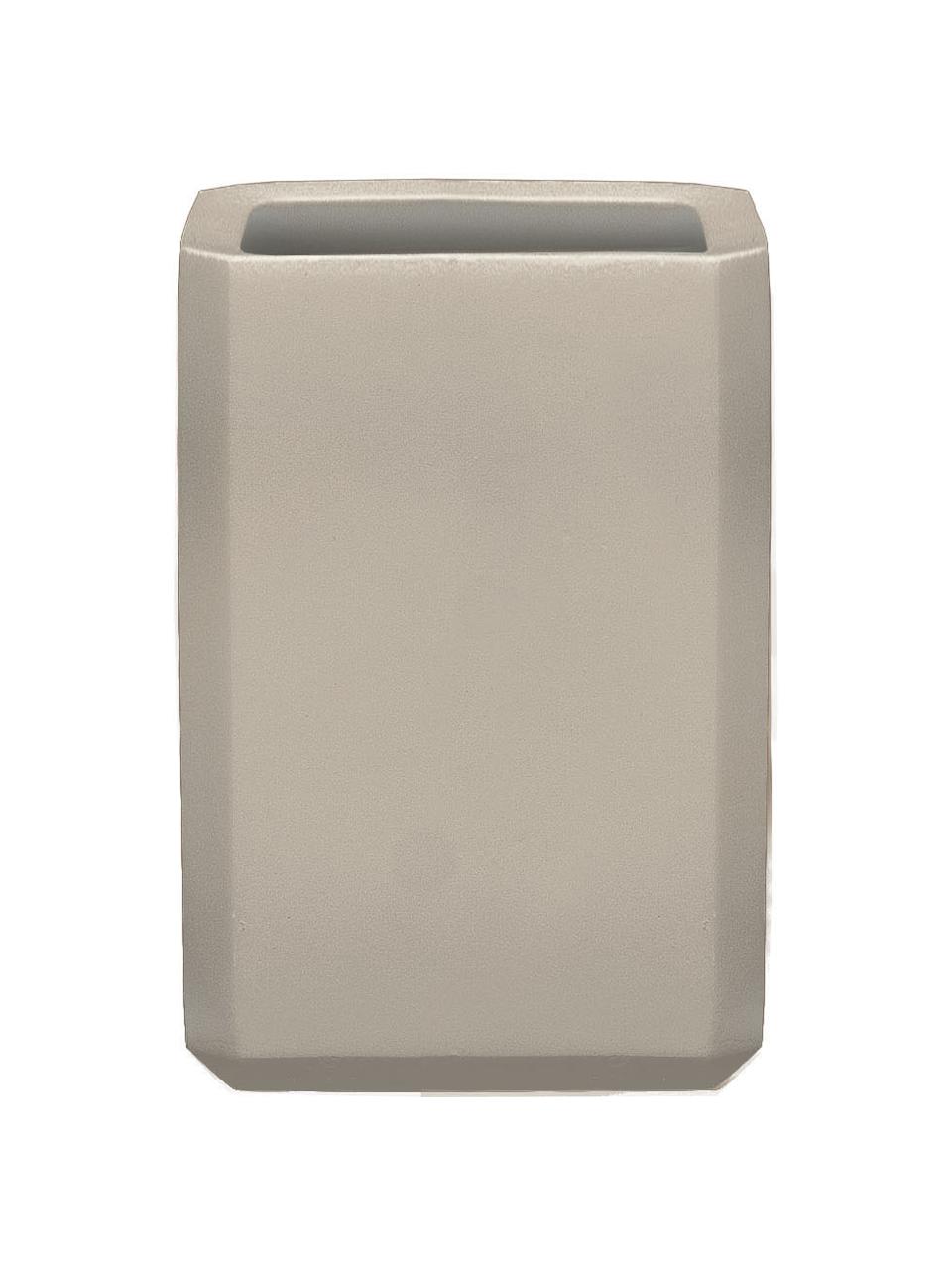 Porta spazzolini in cemento Loft, Cemento, Grigio, Larg. 8 x Alt. 11 cm