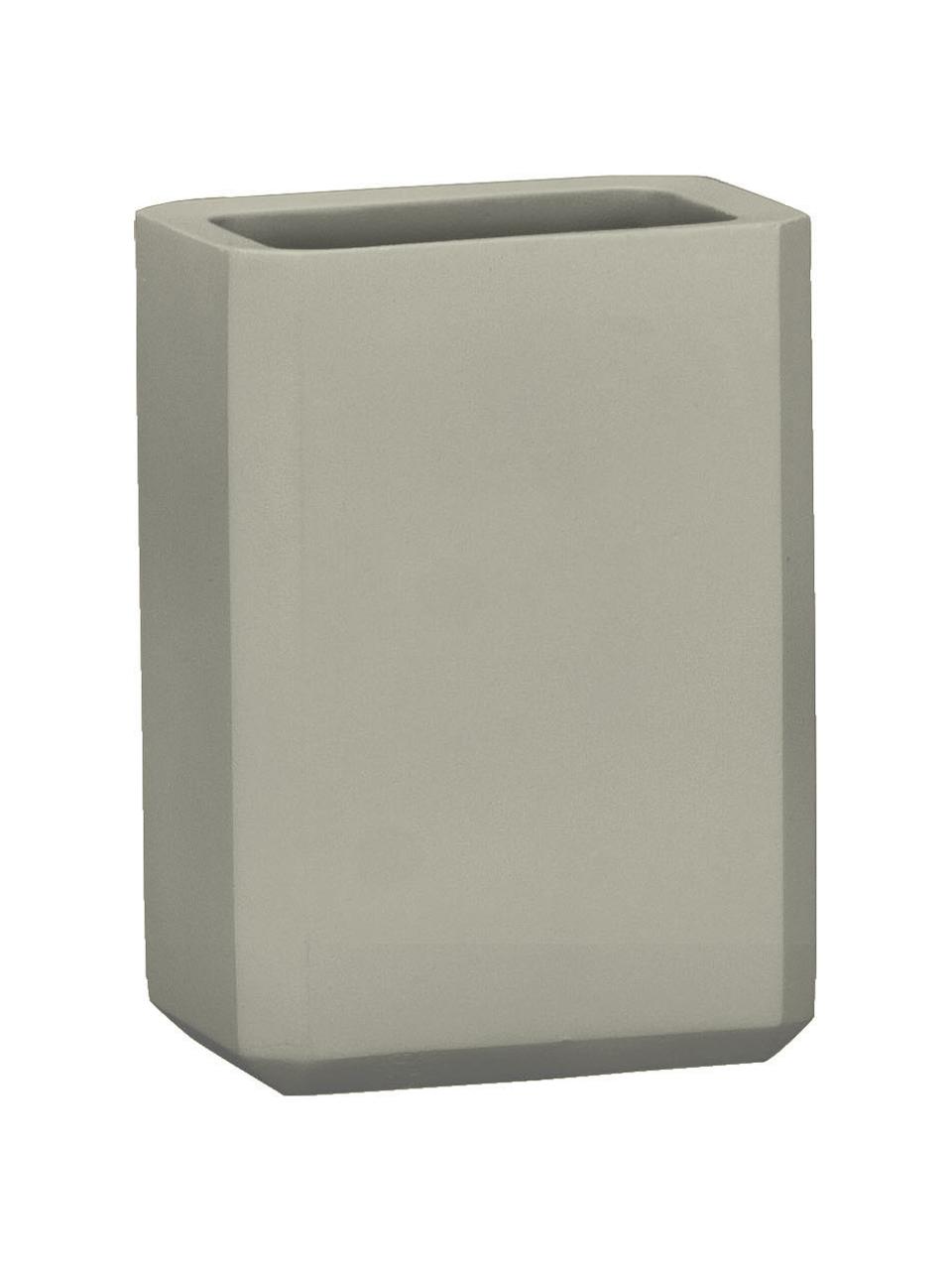 Porta spazzolini in cemento Loft, Cemento, Grigio, Larg. 8 x Alt. 11 cm