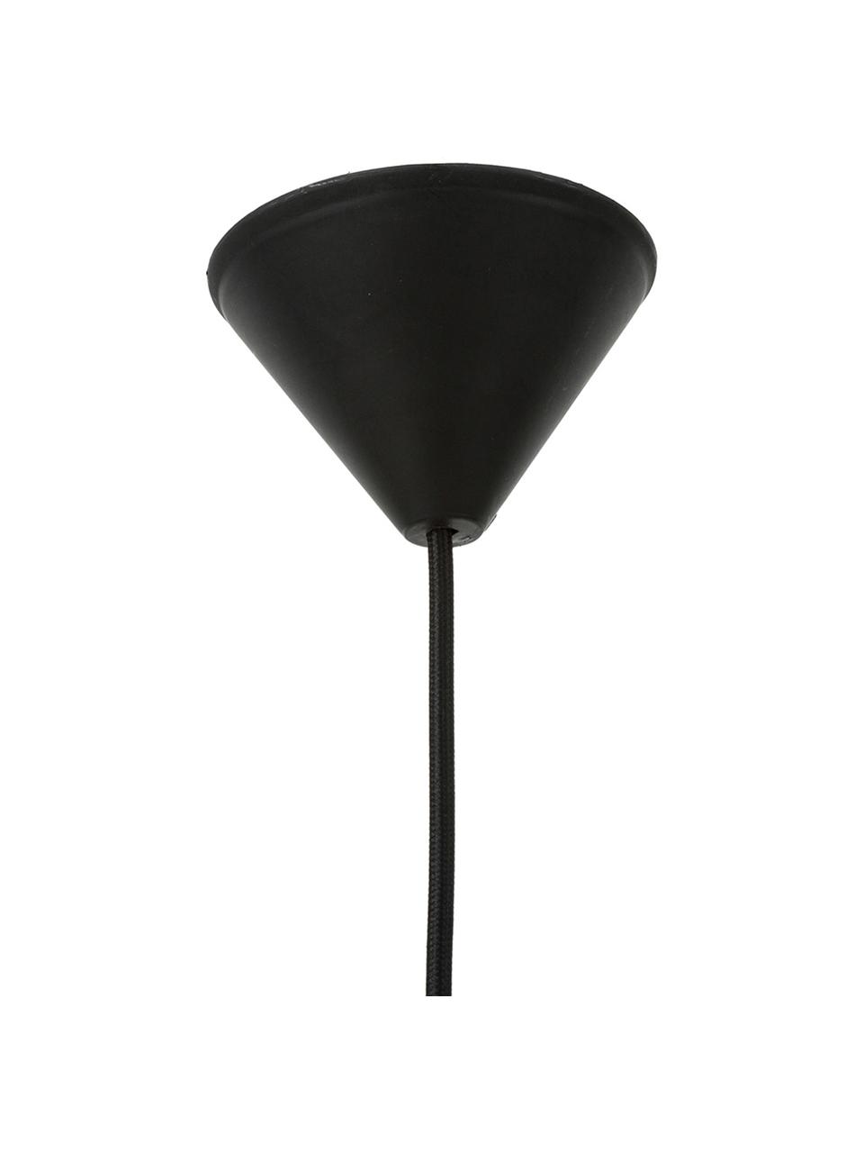 Lámpara de techo Silvia, set para montar, Pantalla: polipropileno, Cable: cubierto en tela, Negro, Ø 50 x Al 41 cm
