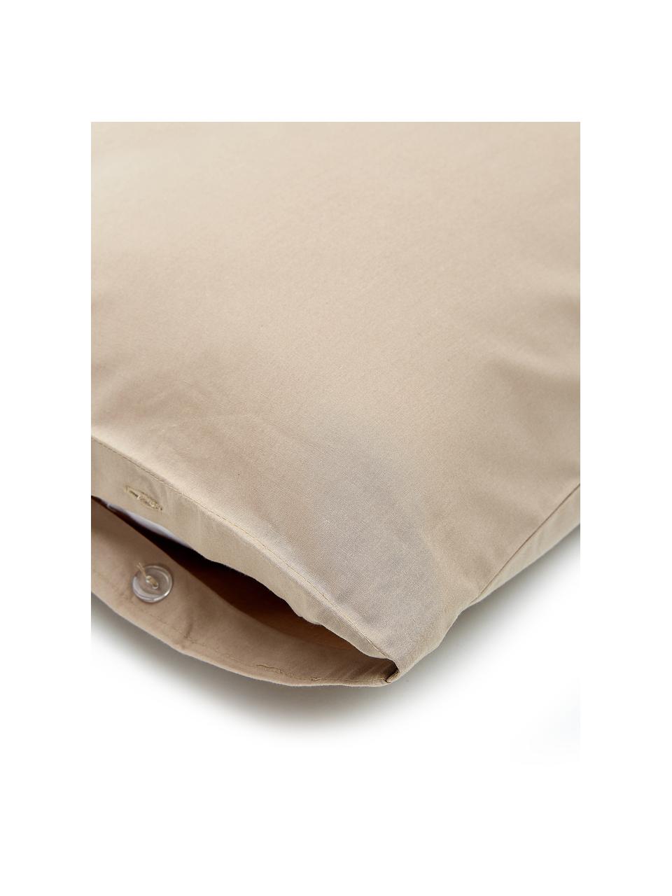 Fundas de almohada de percal Elsie, 2 uds., Beige, An 40 x L 80 cm