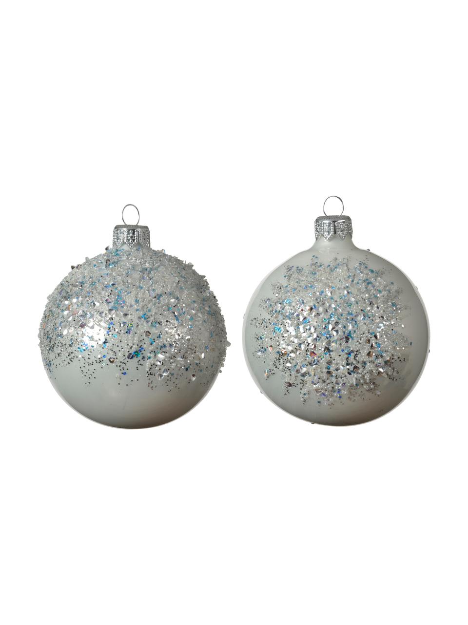 Boule de Noël Serro Ø 8 cm, 2 pièces, Couleur argentée, Ø 8 cm