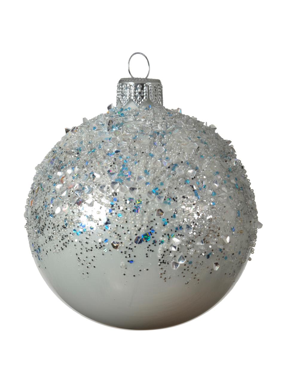 Boule de Noël Serro Ø 8 cm, 2 pièces, Couleur argentée, Ø 8 cm