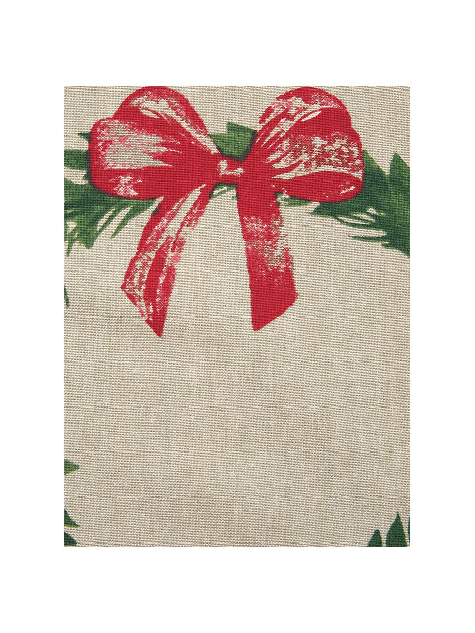 Set 3 copricuscini con stampa natalizia Joy, Cotone, Beige, Larg. 40 x Lung. 40 cm