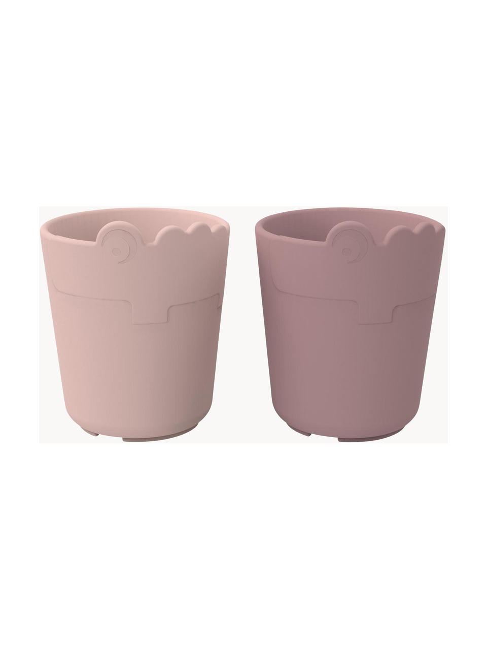 Service de mugs Kiddish, 2 élém., Plastique, sans BPA, Tons roses, Ø 7 x haut. 8 cm, 100 ml