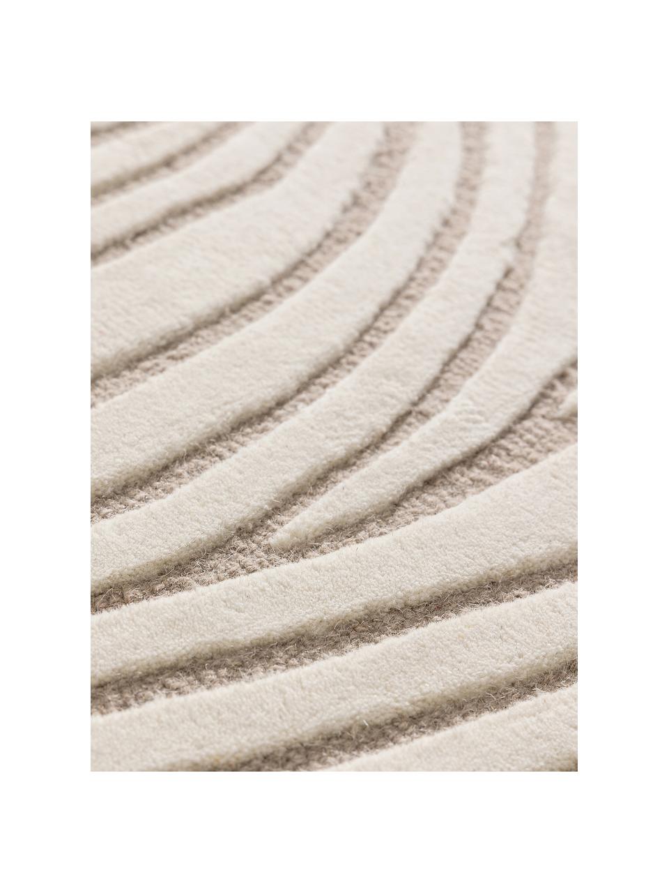 Alfombra artesanal de lana texturizada Tess, 100% lana

Las alfombras de lana se pueden aflojar durante las primeras semanas de uso, la pelusa se reduce con el uso diario., Beige claro, gris pardo, An 120 x L 170 cm (Tamaño S)