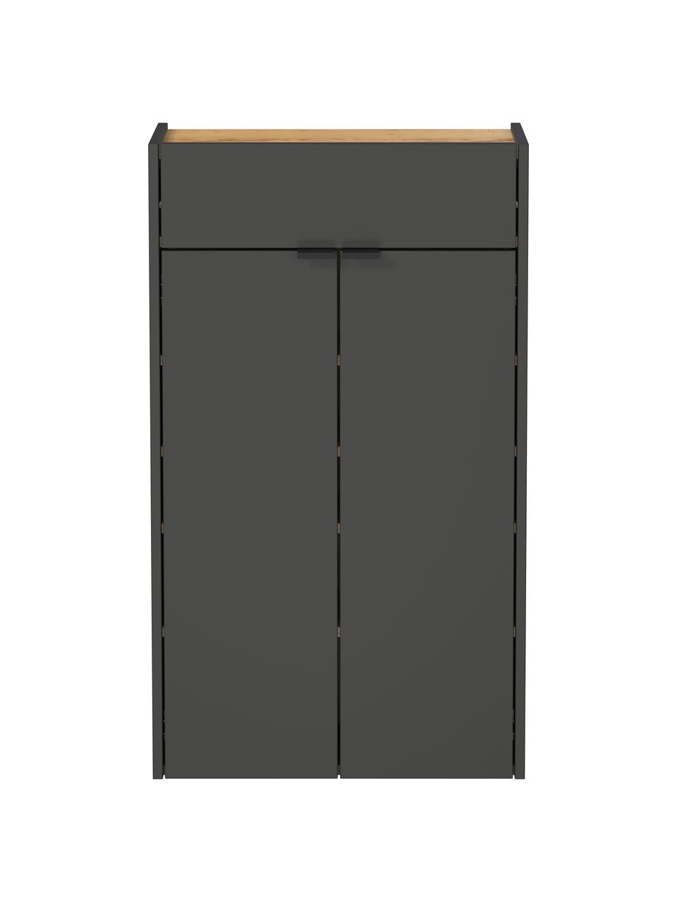 Wand-Highboard Gabriela mit Schublade, Griffe: Metall, beschichtet, Anthrazit, B 56 x H 97 cm