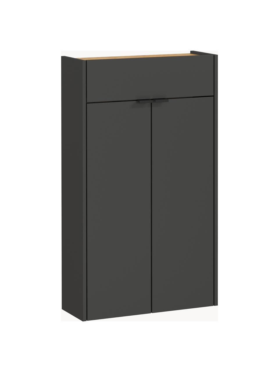 Wand-Highboard Gabriela mit Schublade, Griffe: Metall, beschichtet, Anthrazit, B 56 x H 97 cm