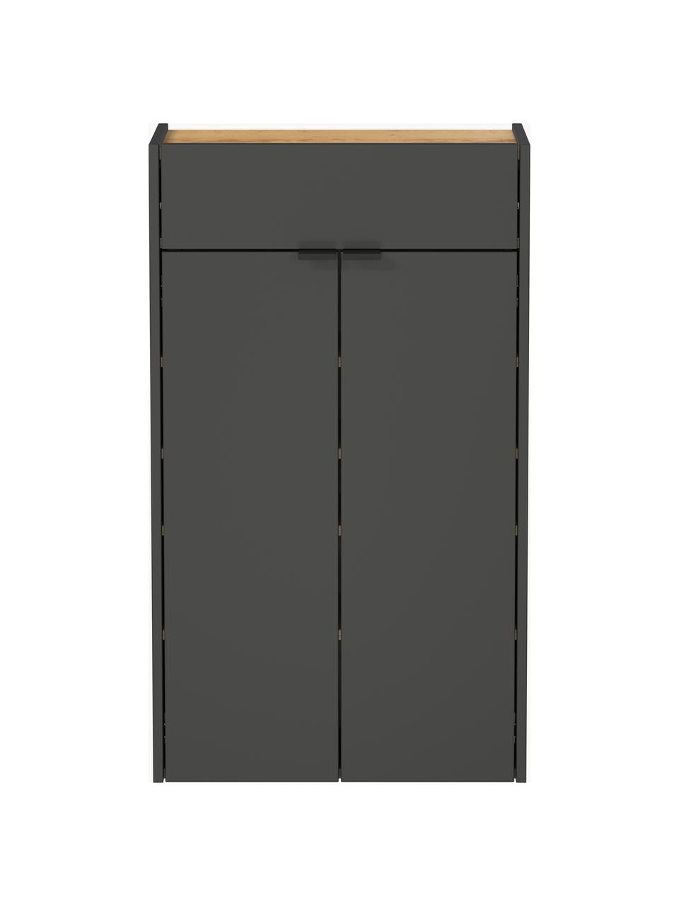 Wand-Highboard Gabriela mit Schublade, Griffe: Metall, beschichtet, Anthrazit, B 56 x H 97 cm