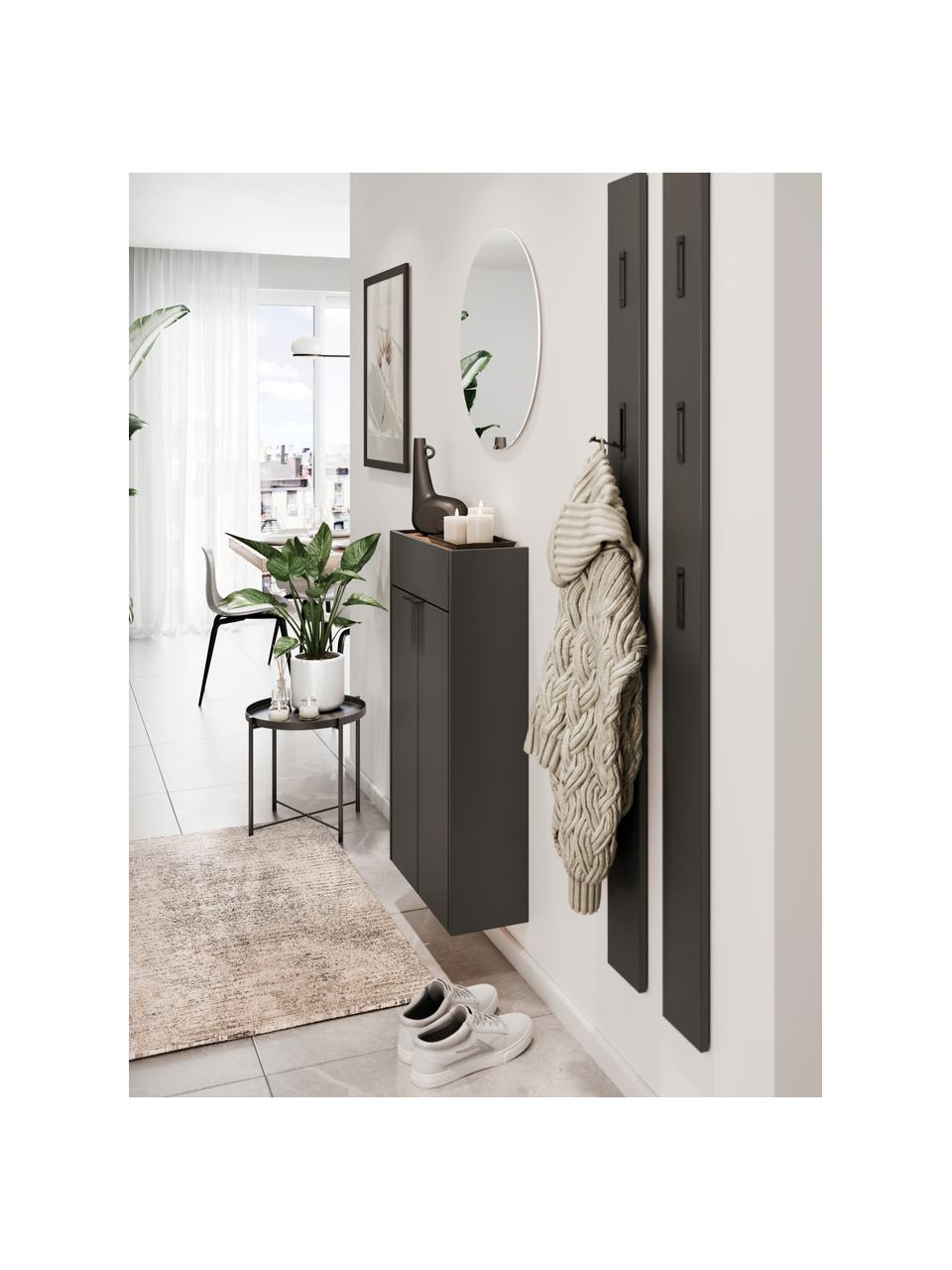 Wand-Highboard Gabriela mit Schublade, Griffe: Metall, beschichtet, Anthrazit, B 56 x H 97 cm