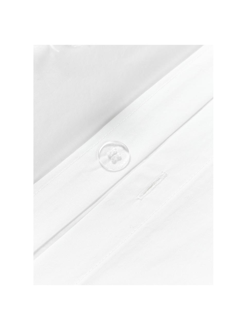 Copripiumino in cotone percalle Madeline, Bianco, Larg. 200 x Lung. 200 cm