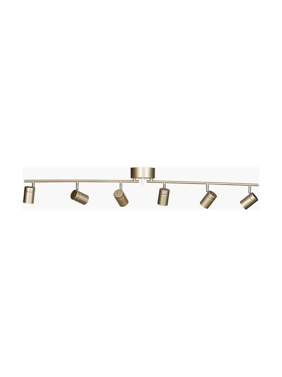 Faretti da soffitto grandi Correct, Dorato, Larg. 124 x Alt. 18 cm