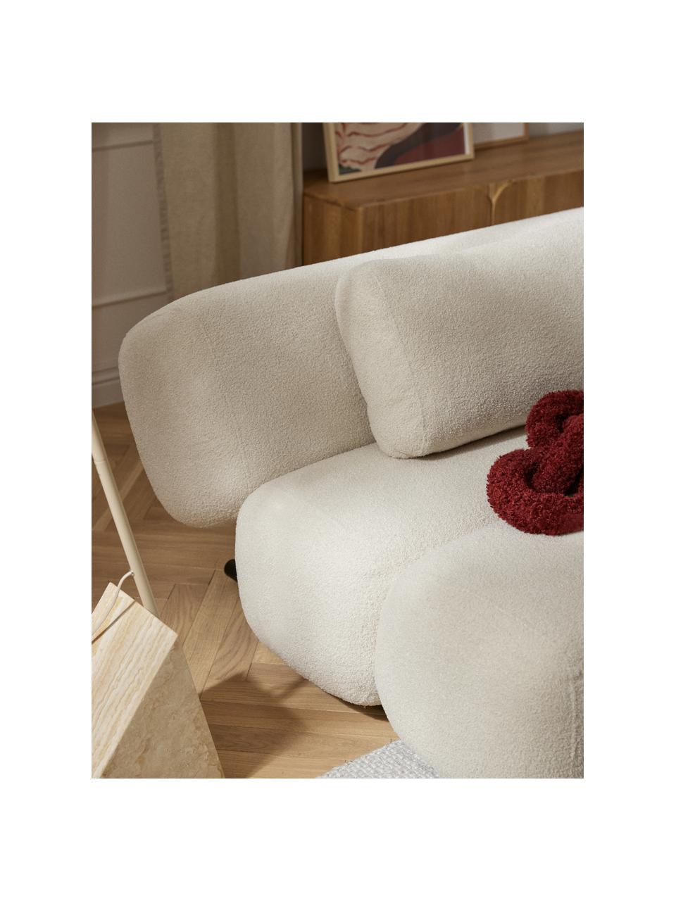 Teddy-Schlafsofa Caterpillar (3-Sitzer), Bezug: Teddy (100 % Polyester) D, Teddy Hellbeige, B 203 x T 128 cm