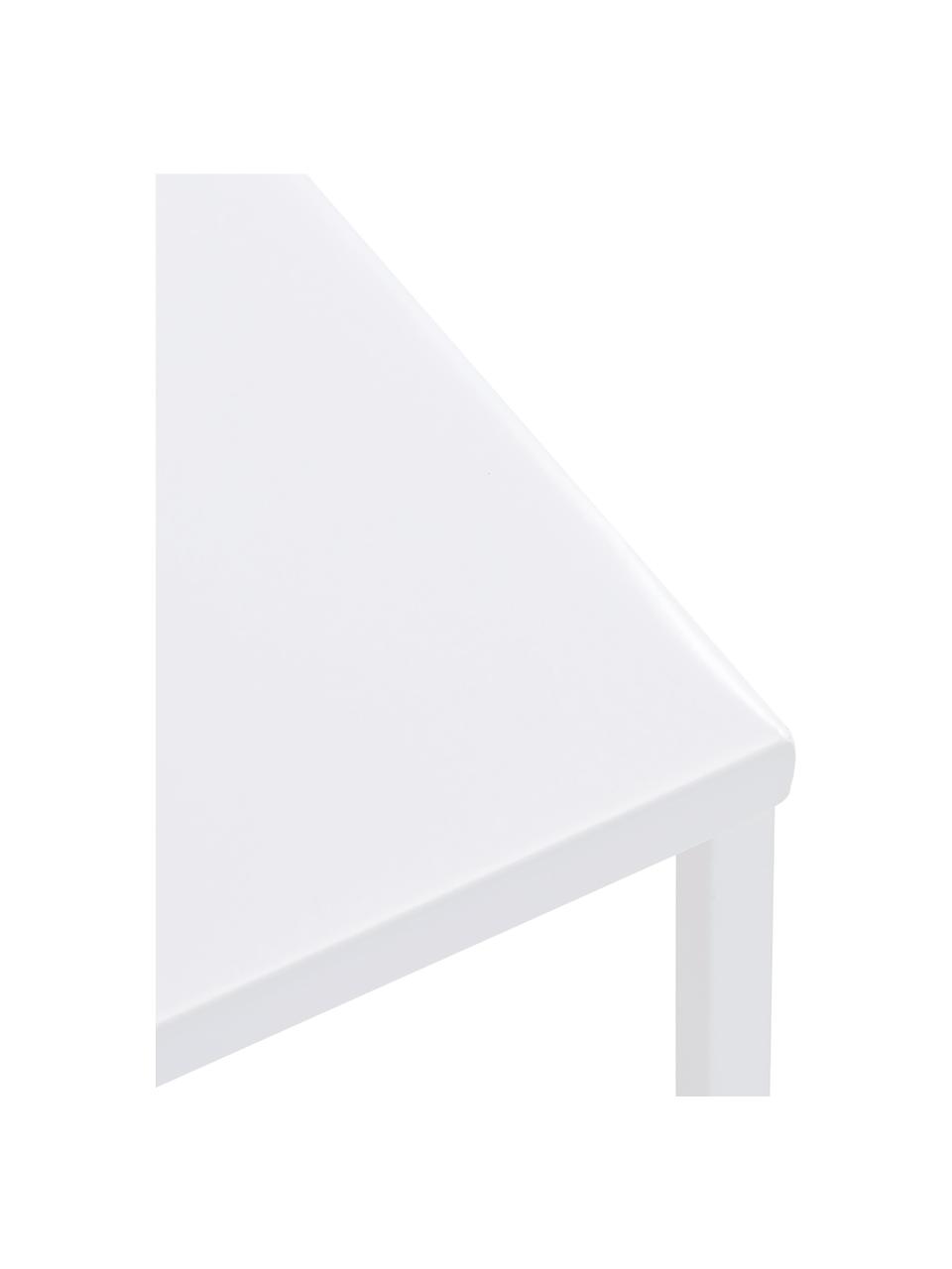 Mesa de centro de metal Stina, Metal con pintura en polvo, Blanco mate, An 90 x Al 45 cm