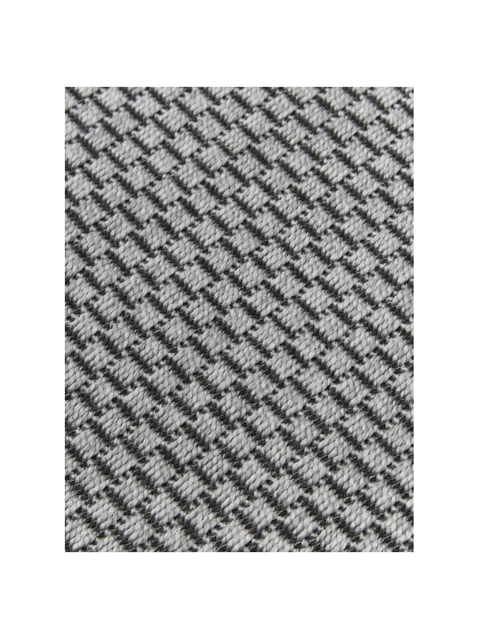 Ovale In- & outdoor vloerkleed Toronto in grijs, 100% polypropyleen, Grijs, B 160 x L 230 cm (maat M)