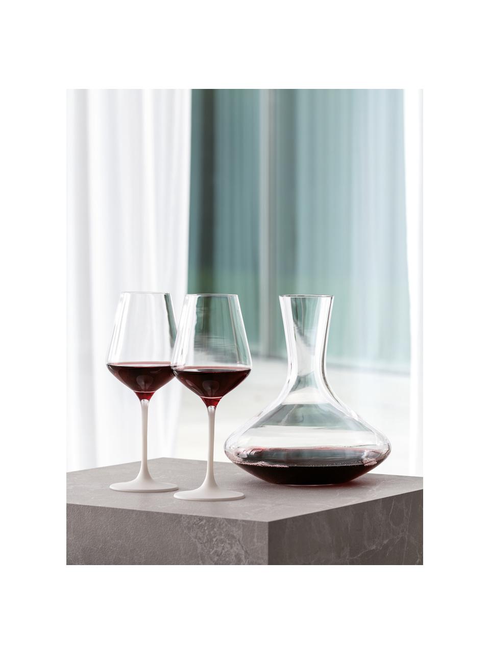 Krištáľové poháre na červené víno Manufacture Rock, 4 ks, Krištáľové sklo, Priehľadná, biela, Ø 10 x V 23 cm, 470 ml