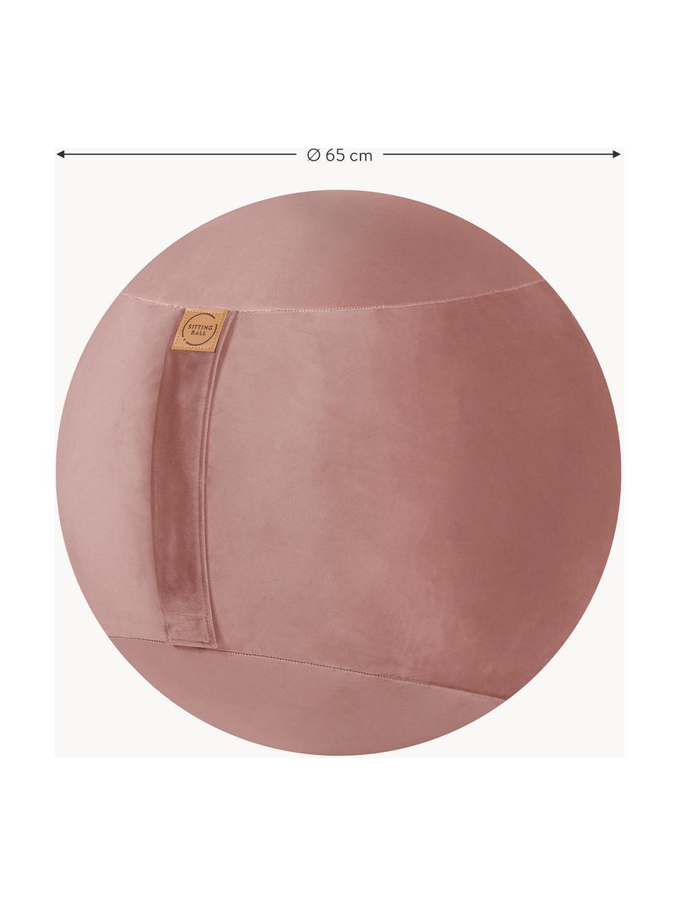 Seduta a sfera in velluto Velvet, Rivestimento: velluto di poliestere, Rosa cipria, Ø 65 cm