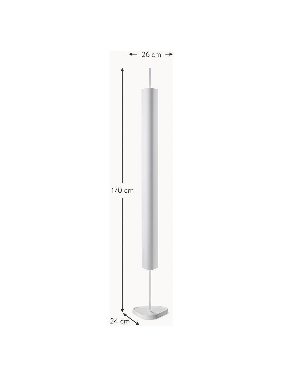 Grosse dimmbare LED-Stehlampe Emi, Aluminium, beschichtet, Weiss, H 170 cm