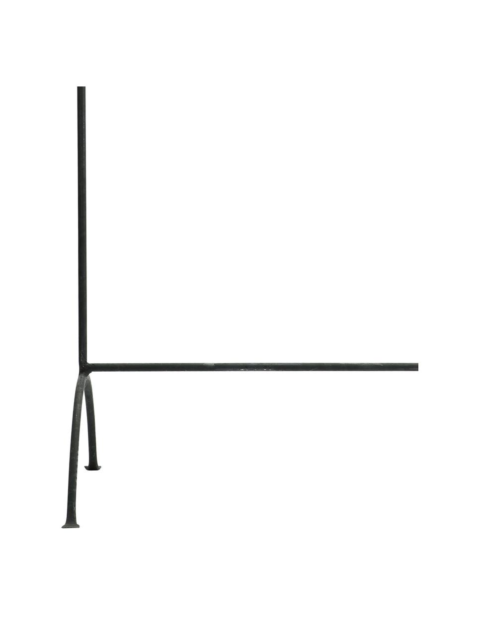 Metall-Kleiderstange Rail in Schwarz, Metall, lackiert, Schwarz mit Antik-finish, 80 x 160 cm