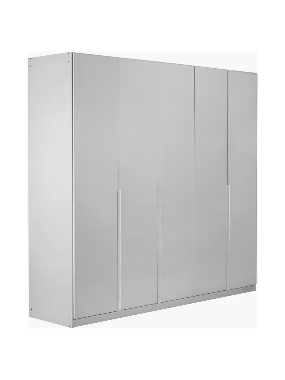 Drehtürenschrank Mia, 5-türig, Holzwerkstoff aus heimischen Hölzern aus nachhaltiger Forstwirtschaft, beschichtet, Grau, B 226 x H 210 cm