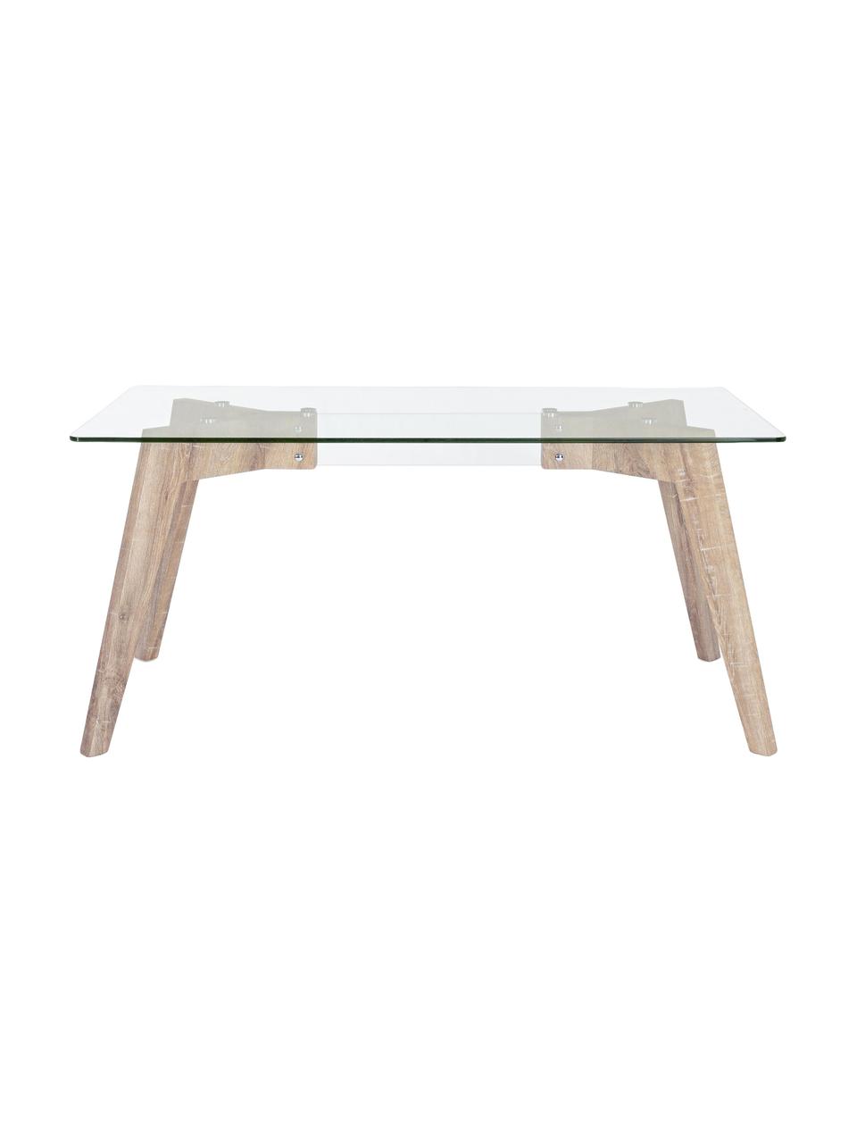 Mesa de comedor Aryan, Madera DM
Papel melamínico
Vidrio templado, Transparente, beige, An 160 x F 90 cm