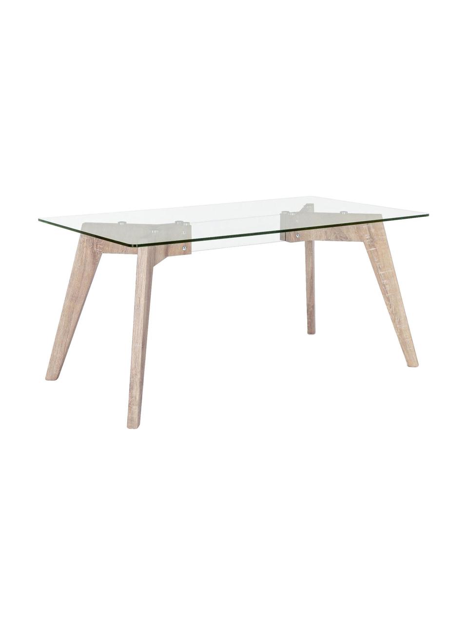 Mesa de comedor Aryan, Madera DM
Papel melamínico
Vidrio templado, Transparente, beige, An 160 x F 90 cm