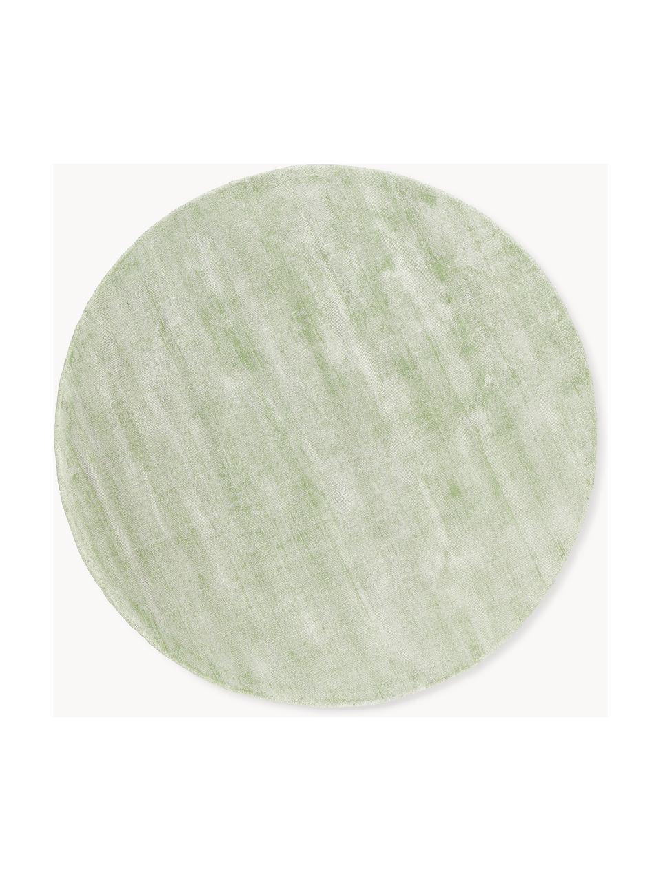 Ručne tkaný koberec z viskózy Jane, Šalviová, Ø 150 cm (veľkosť M)
