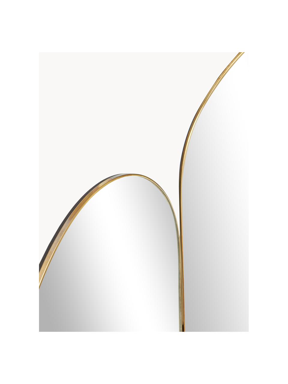 Lustro z metalową ramą Maple, Odcienie złotego, S 88 x W 70 cm