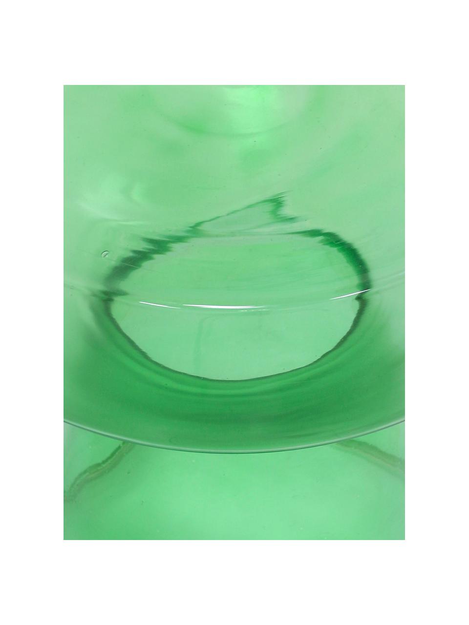 Mesa auxiliar de vidrio Ambe, Vidrio, Verde transparente, Ø 39 x Al 42 cm