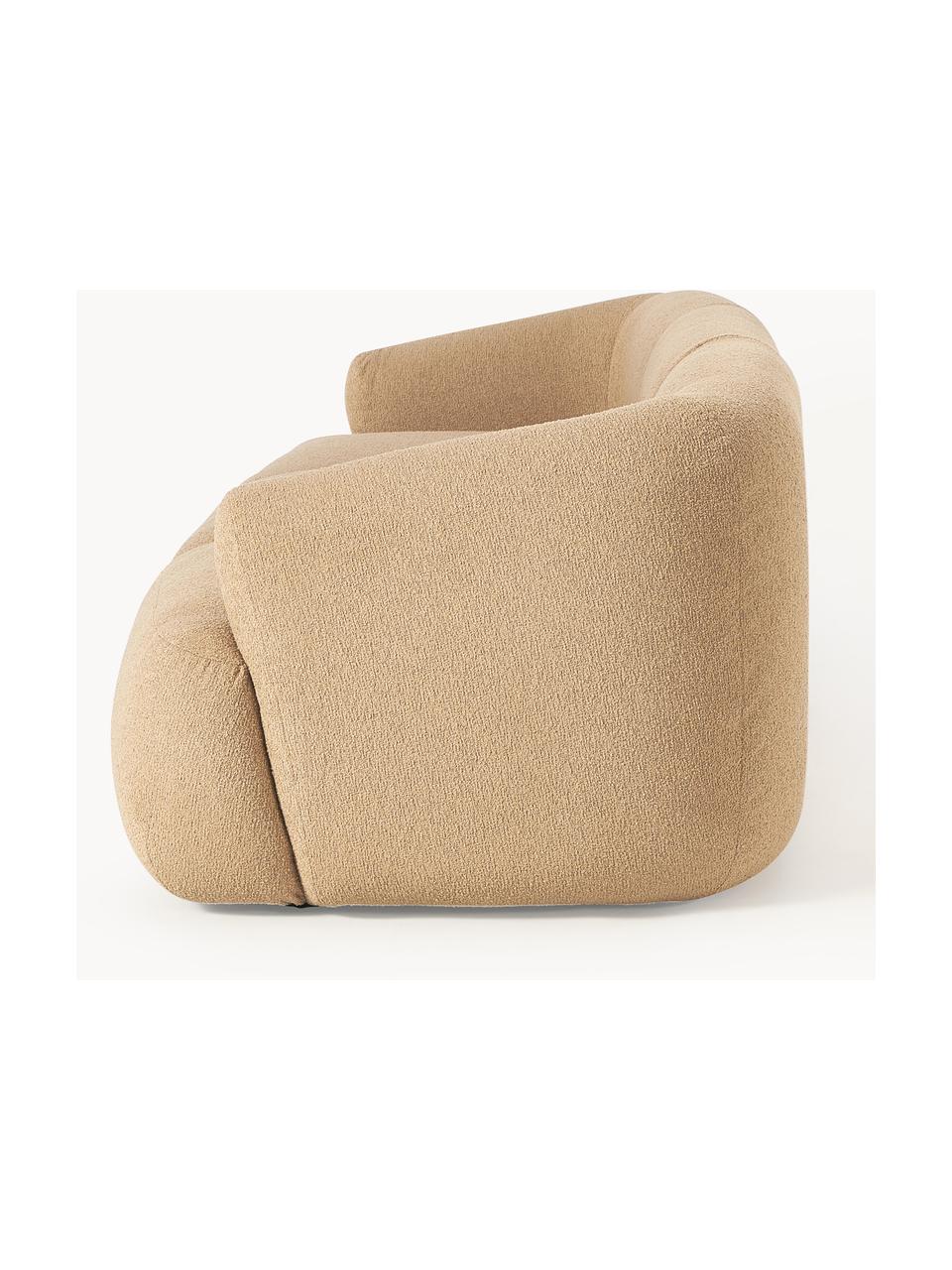 Modulares Bouclé-Sofa Sofia (3-Sitzer), Bezug: Bouclé (100 % Polyester) , Gestell: Fichtenholz, Spanplatte, , Bouclé Beige, B 277 x T 103 cm