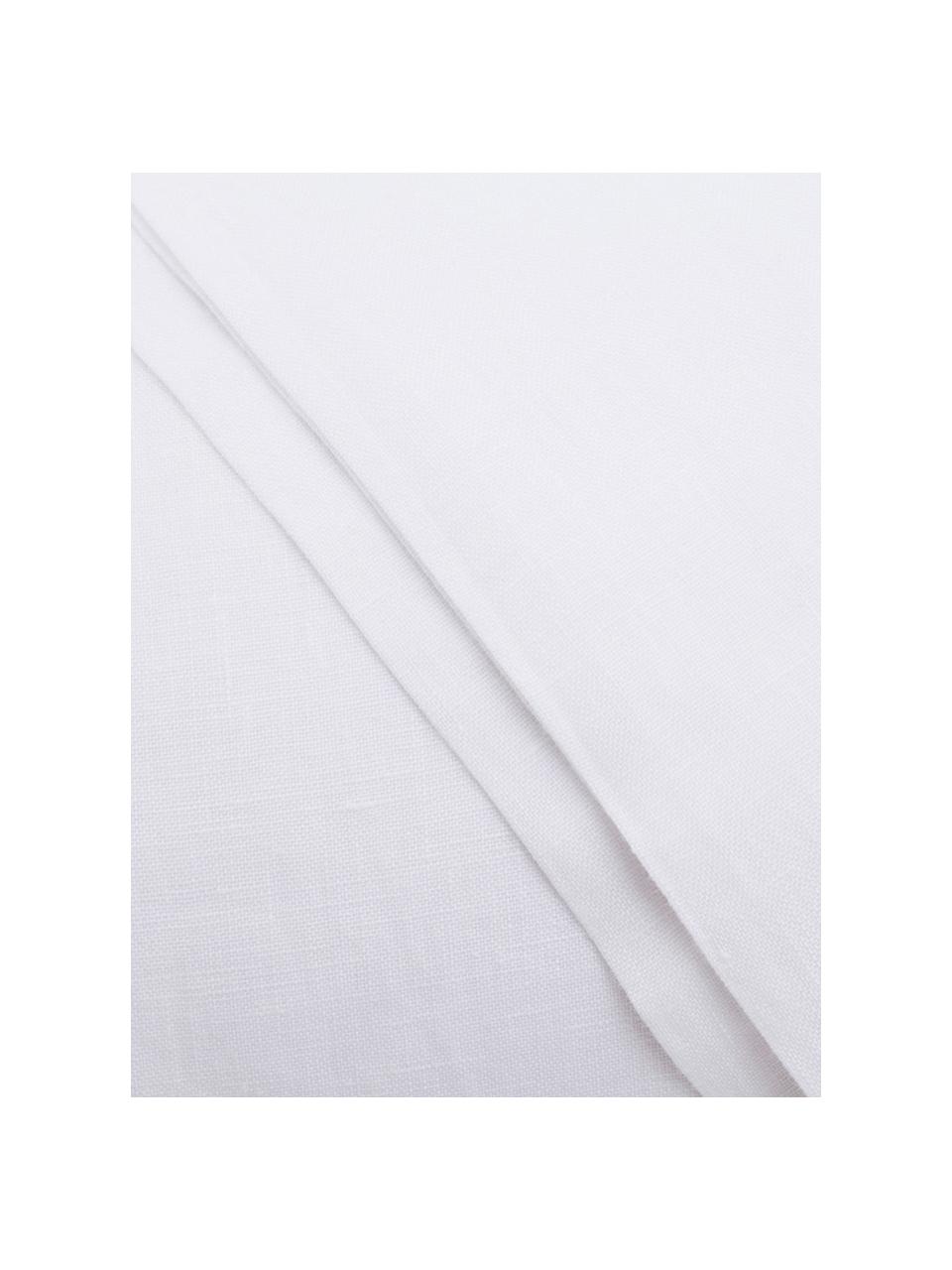 Parure copripiumino in lino Soffio, Bianco, 250 x 260 cm + 2 federe 50 x 80 cm