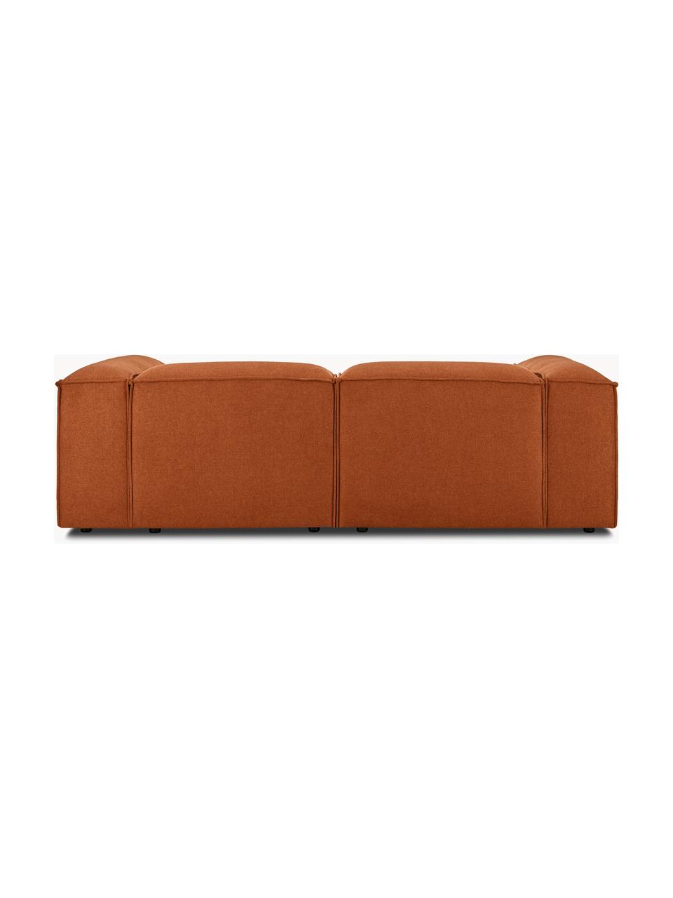 Divano angolare componibile Lennon, Rivestimento: poliestere Il rivestiment, Struttura: legno di pino massiccio, , Piedini: plastica I piedini si tro, Tessuto terracotta, Larg. 238 x Prof. 180 cm, chaise-longue a sinistra