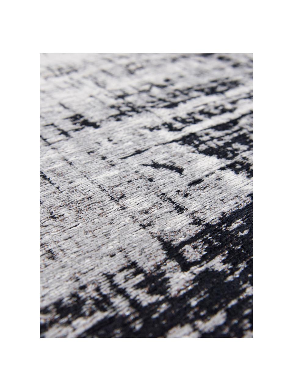 Teppich Metro mit abstraktem Muster, 100 % Polyester, Hellgrau, Anthrazit, B 80 x L 150 cm (Größe XS)