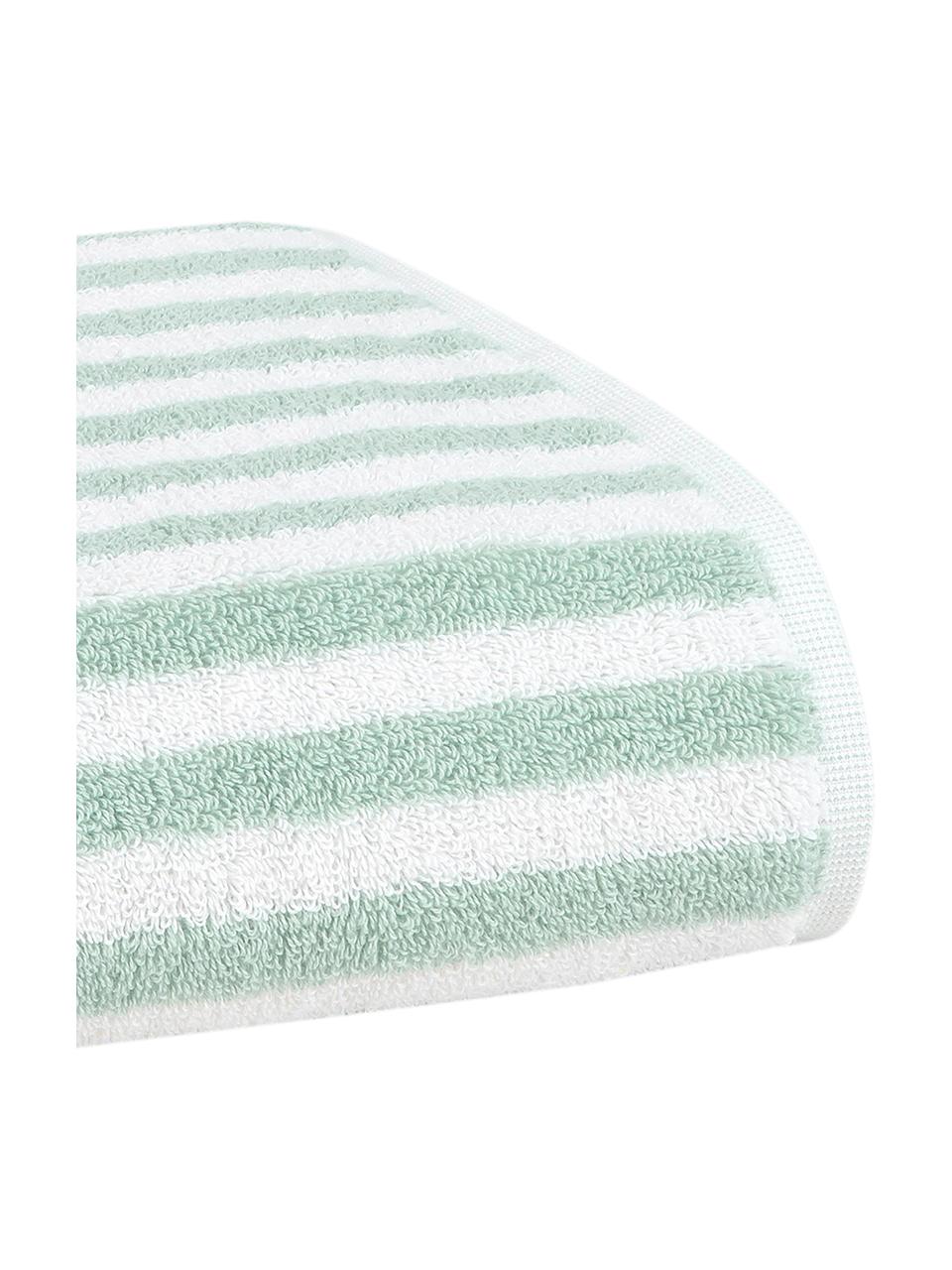 Set 3 asciugamani a righe Viola, Verde menta, bianco, Set in varie misure