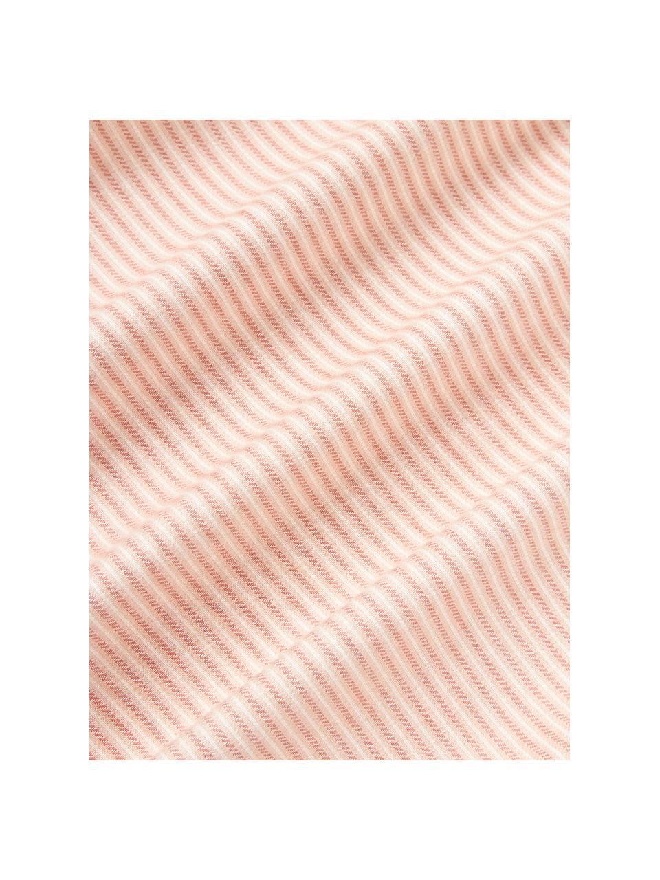 Flanell-Kopfkissenbezug Javon mit feinen Streifen, Webart: Flanell, Peach, B 40 x L 80 cm