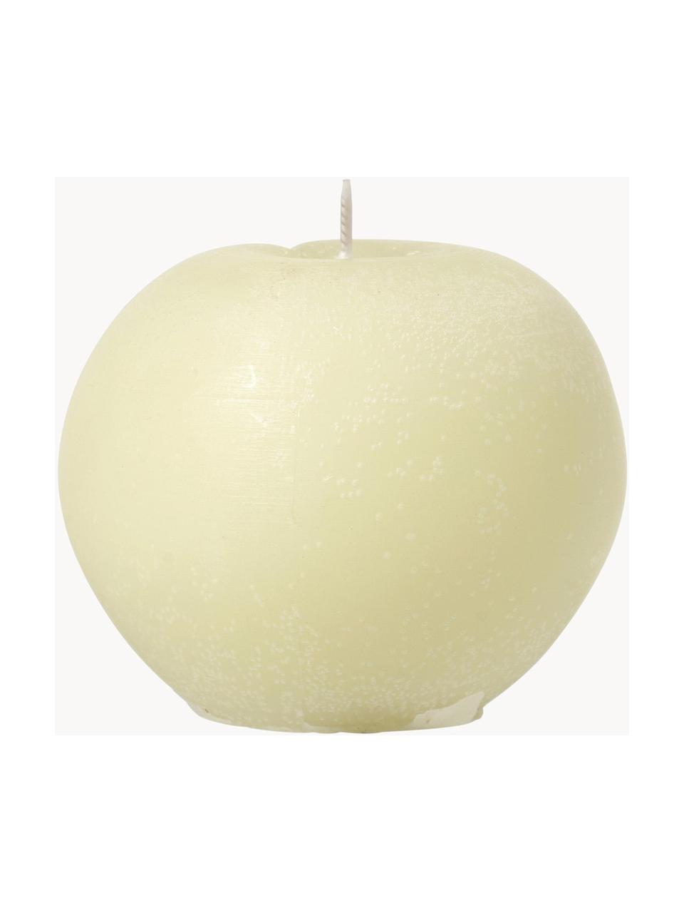 Vela manzana artesanal Fruit, Parafina, Amarillo claro, Ø 10 x Al 8 cm