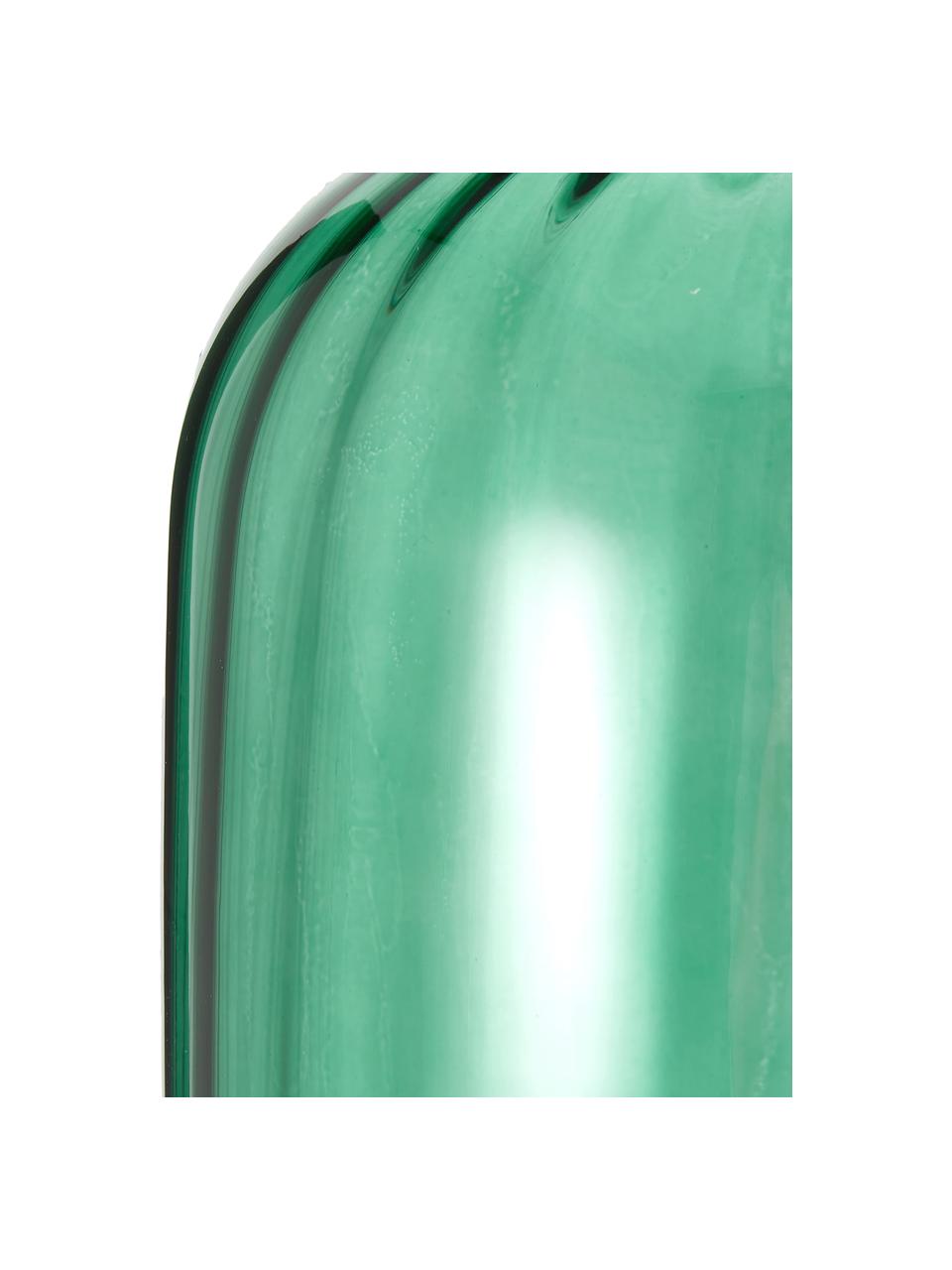 Grote mondgeblazen glazen vaas Stina, Glas, Lichtgroen, licht transparant, Ø 16 x H 32 cm