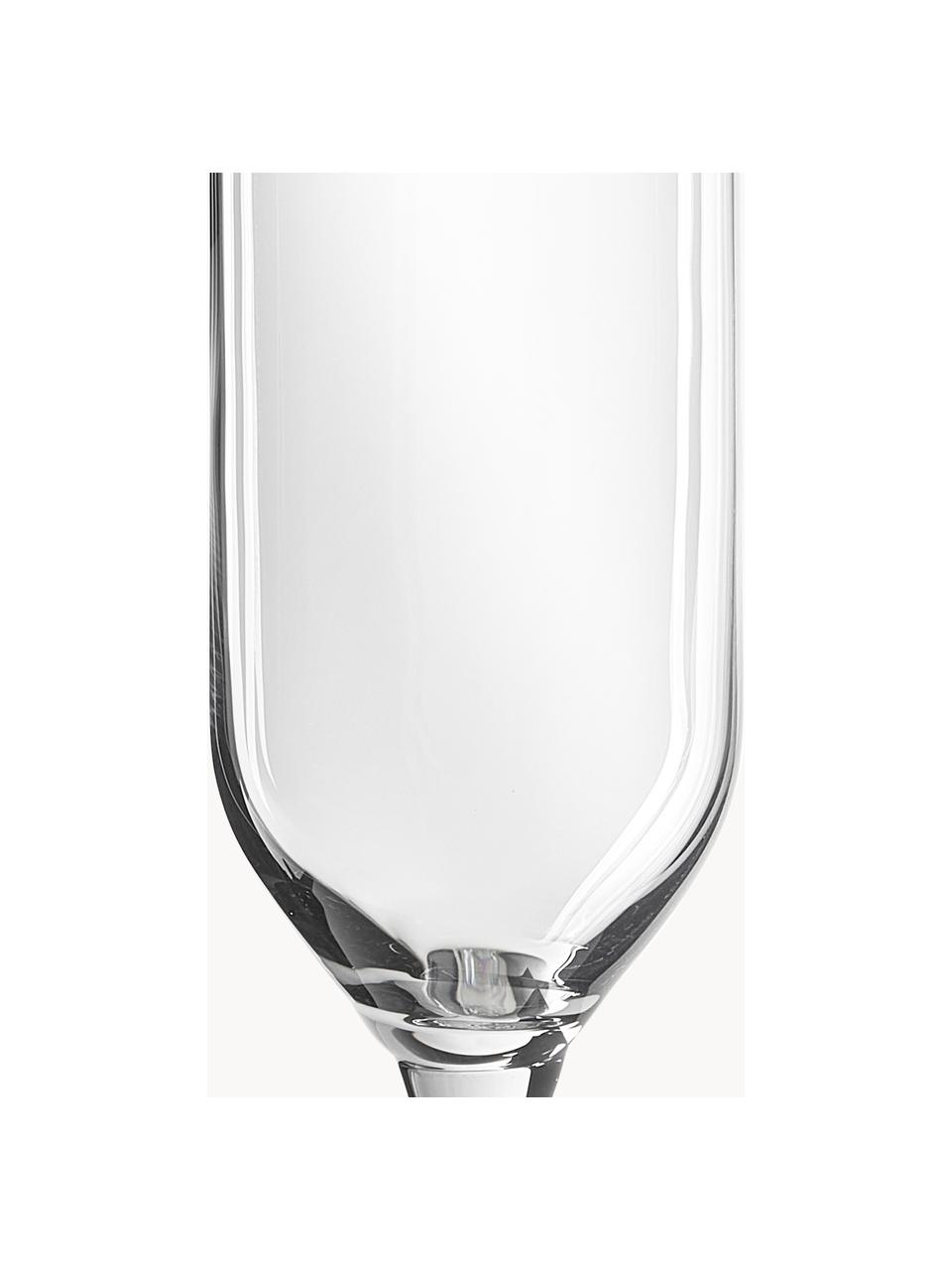Champagneglazen Eleia, 4 stuks, Glas, Transparant, Ø 5 x H 25 cm, 225 ml