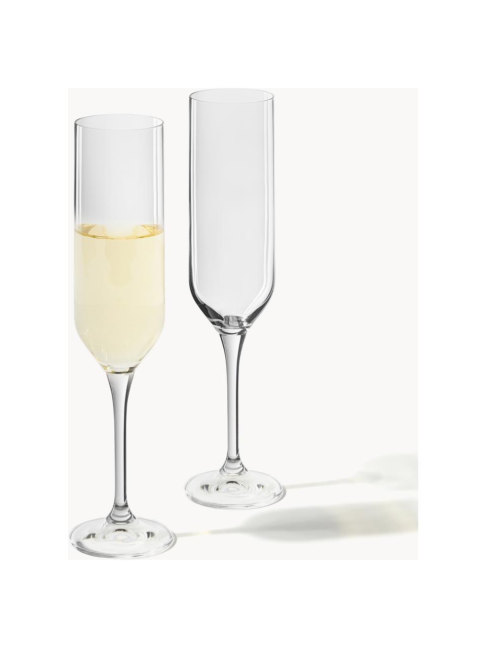 Sklenice na sekt Eleia, 4 ks, Sklo, Transparentní, Ø 5 cm, V 25 cm, 225 ml