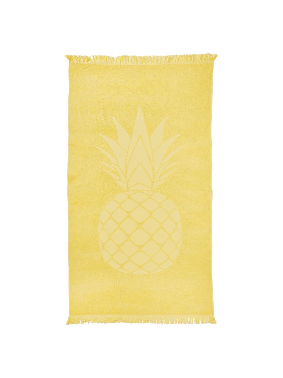 Strandtuch Capri Pineapple, Gelb, 90 x 160 cm