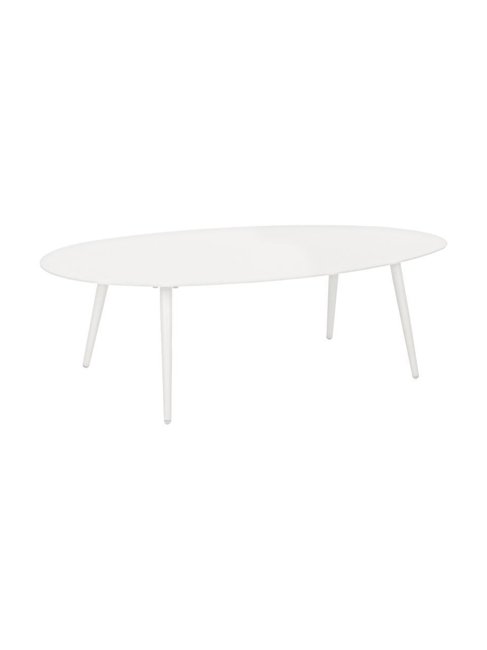 Mesa de centro para exterior Ridley, Aluminio con pintura en polvo, Blanco, An 120 x Al 36 cm