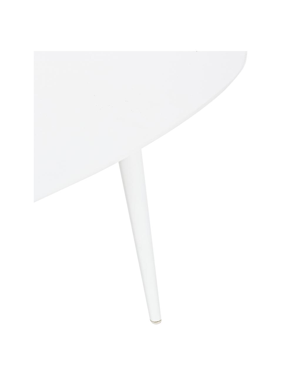 Garten-Couchtisch Ridley, Aluminium, pulverbeschichtet, Weiß, B 120 x H 36 cm