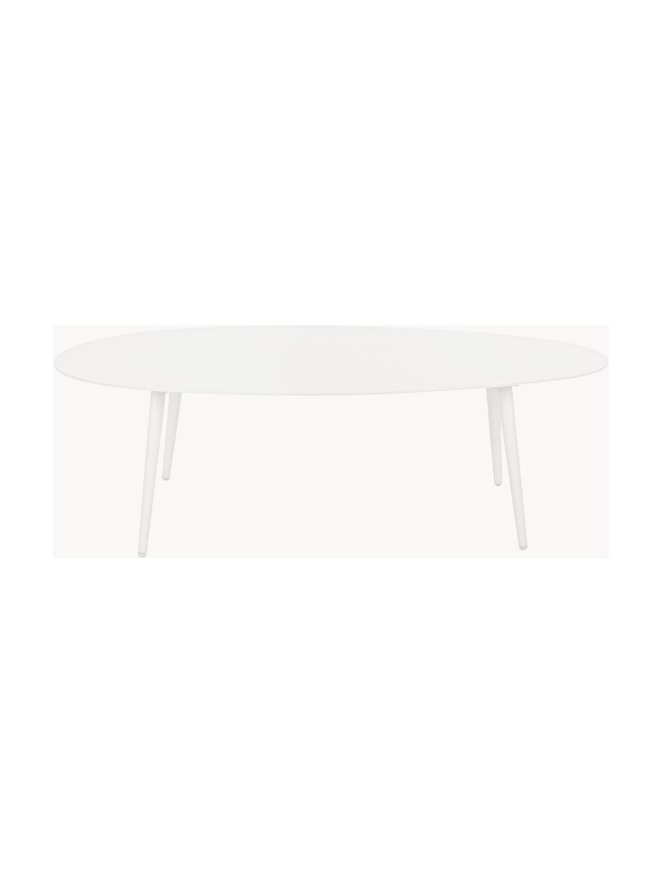 Table basse de jardin Ridley, Aluminium, revêtement par poudre, Blanc, larg. 120 x haut. 36 cm