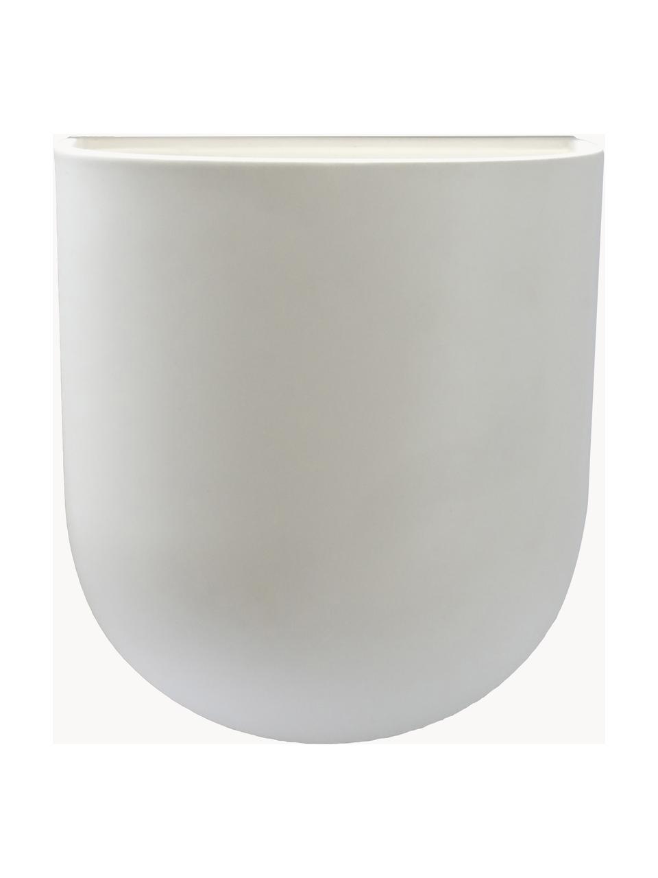 Portavaso da parete Cut, larg. 21 cm, Ceramica, Bianco latte opaco, Larg. 21 x Alt. 24 cm