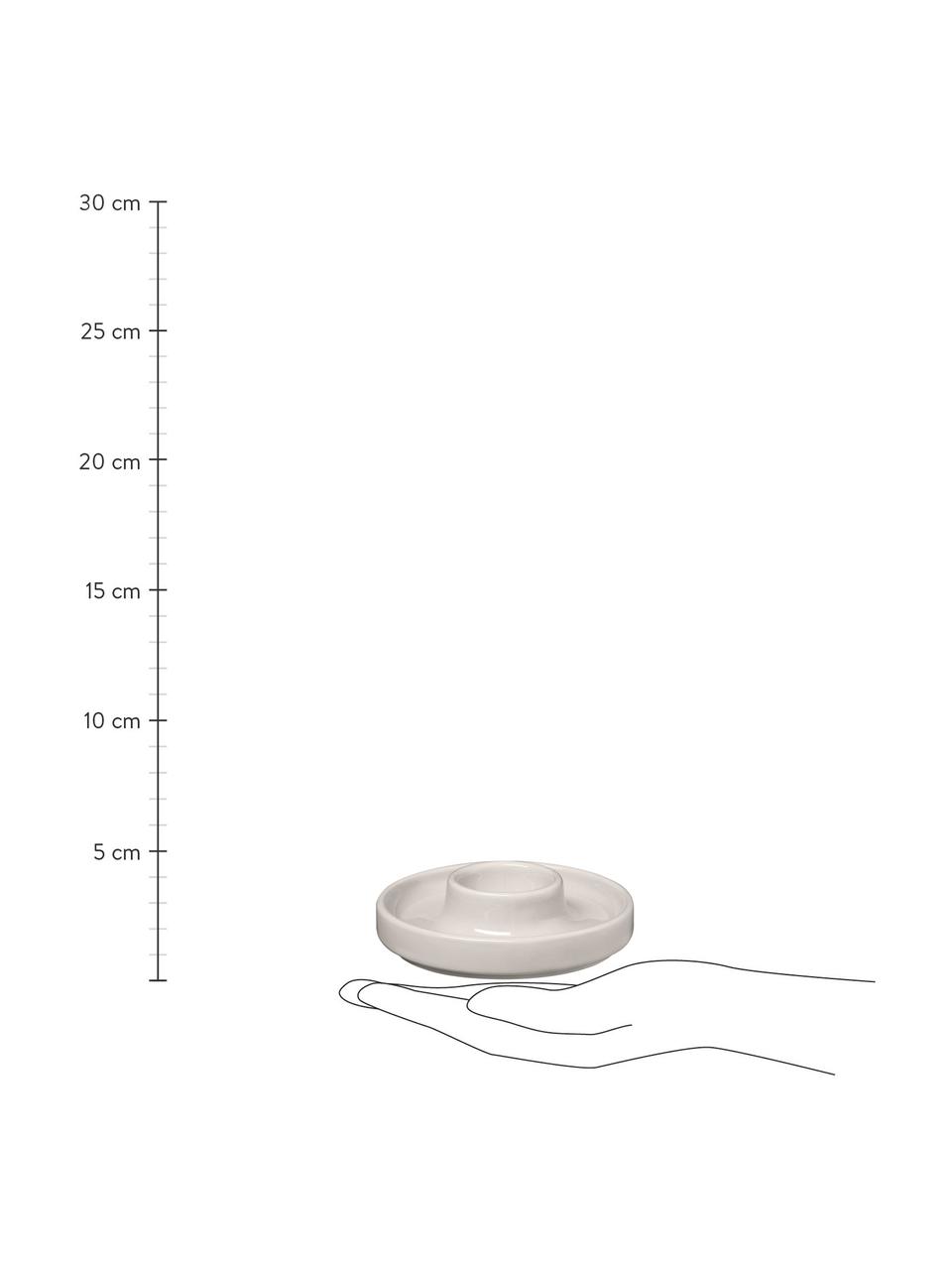 Eierbecher Pilar in Beige matt/glänzend, 2 Stück, Keramik, Beige, Ø 10 x H 3 cm
