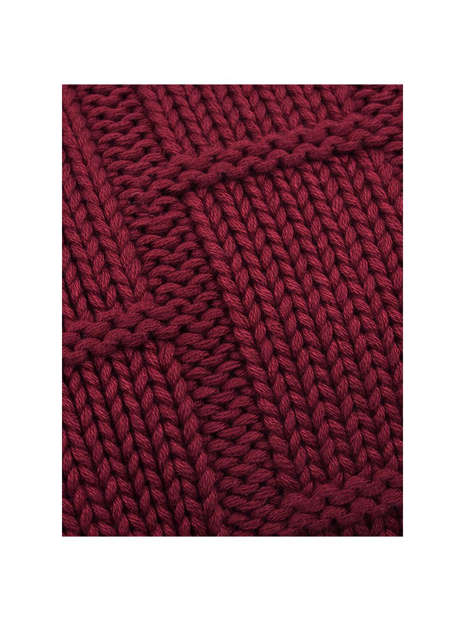 Pletený povlak na polštář Clara, Červená