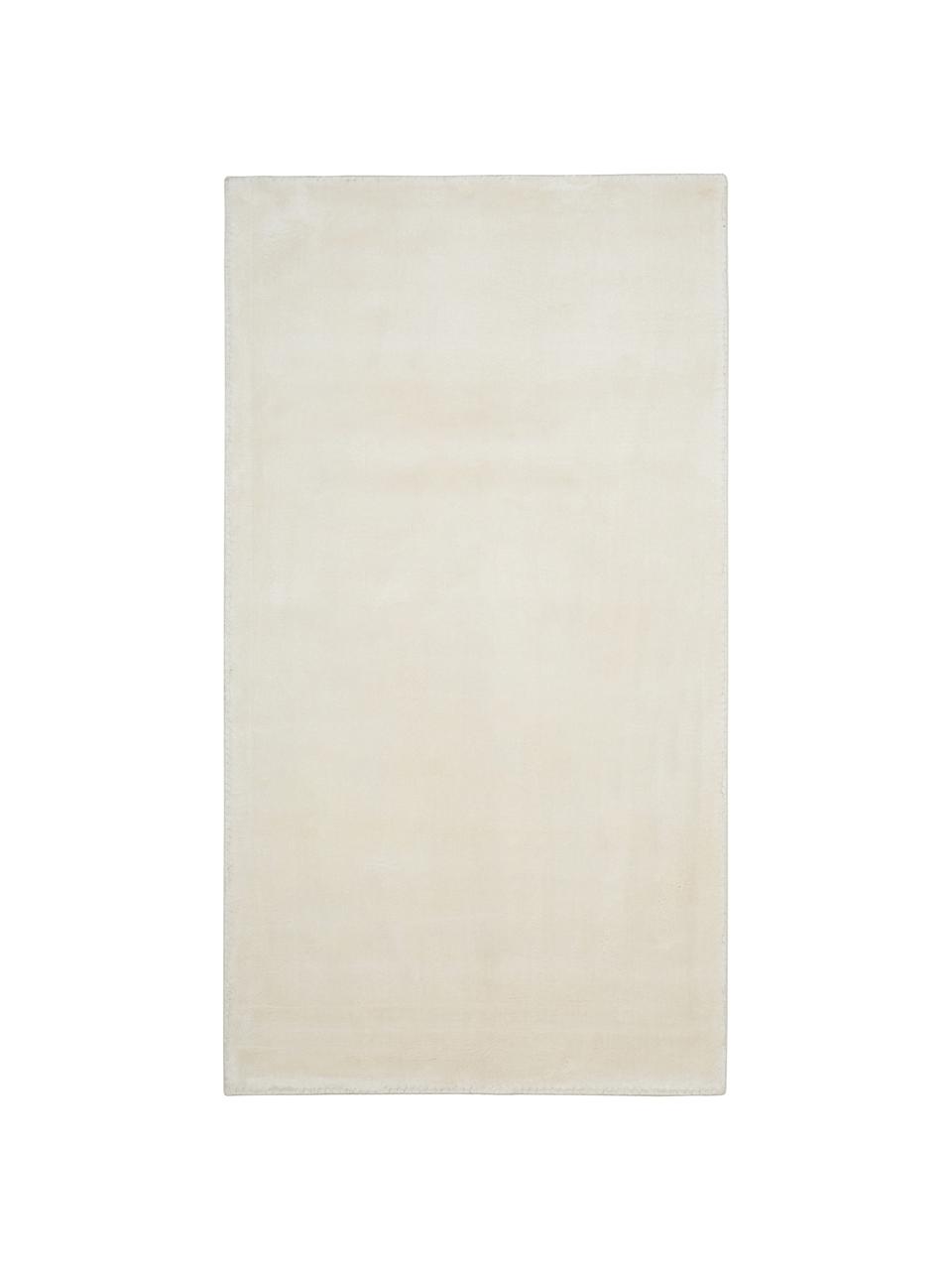 Miękki dywan premium z wiskozy z połyskiem Grace, Kremowobiały, S 80 x D 150 cm (Rozmiar XS)