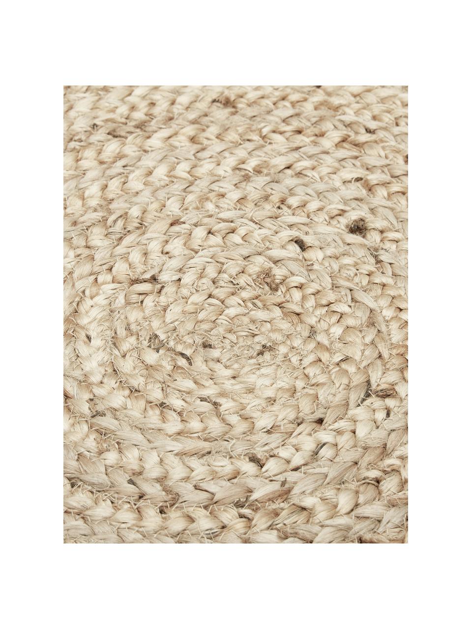 Okrągły ręcznie tkany dywan z juty Sharmila, 100% juta

Ponieważ dywany z juty są szorstkie, są mniej odpowiednie do bezpośredniego kontaktu ze skórą, Beżowy, Ø 120 cm (Rozmiar S)