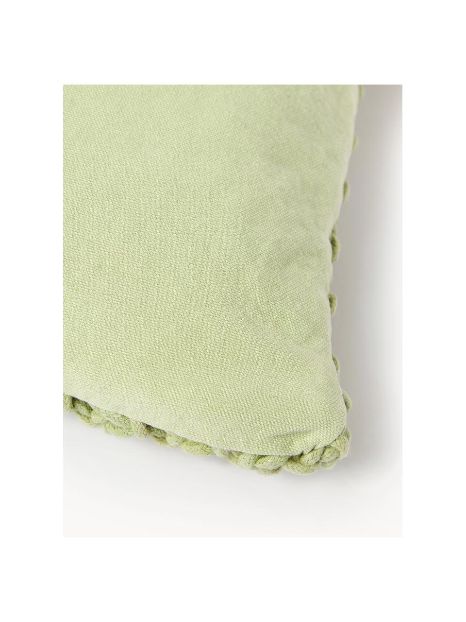 Housse de coussin tricotée en coton Gabrielle, 100 % coton

Le matériau est certifié STANDARD 100 OEKO-TEX®, 11.HIN.00050, Hohenstein HTTI, Vert, larg. 45 x long. 45 cm